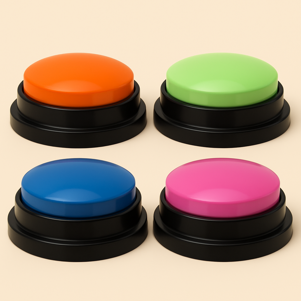 Botones de comunicación para perros y gatos, 4 unidades de colores