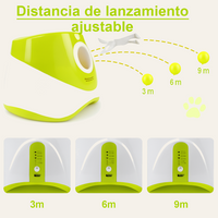 Lanzador de pelotas - distancia de lanzamiento ajustable
